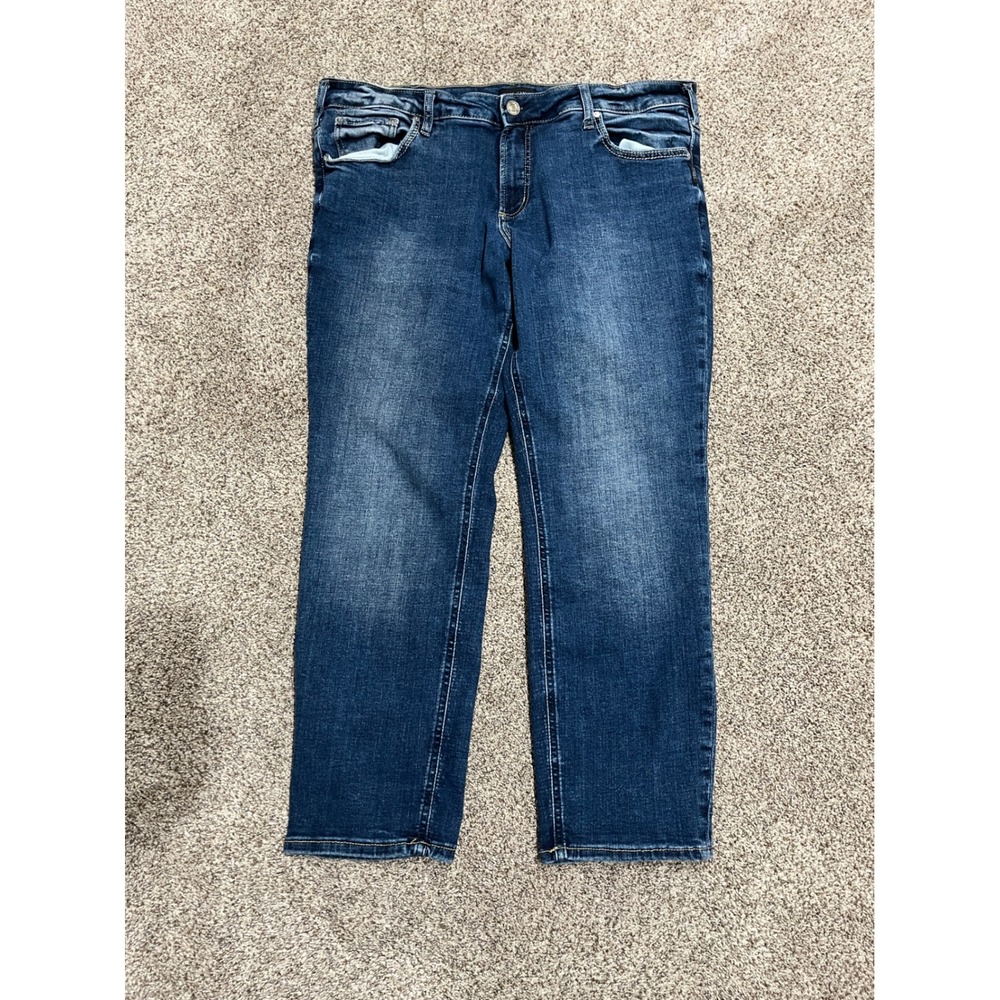 Silver Jeans Co Boyfriend Medium Wash Denim Jeans W27101EAE363 Size 16 L27